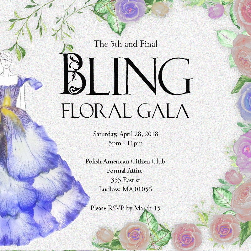 Floral gala invitation design